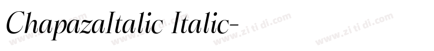ChapazaItalic Italic字体转换